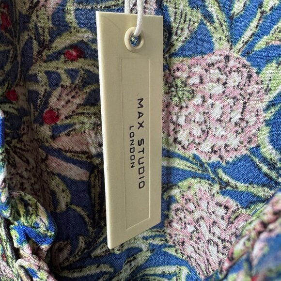 NWT Max Studio London Floral Print Short Sleeve Tiered Maxi Dress in Women's XL - Picture 8 of 16